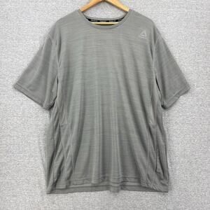 Reebok Shirt Mens Extra Extra Large Gray Short Sleeve Activewear Pocket Workout